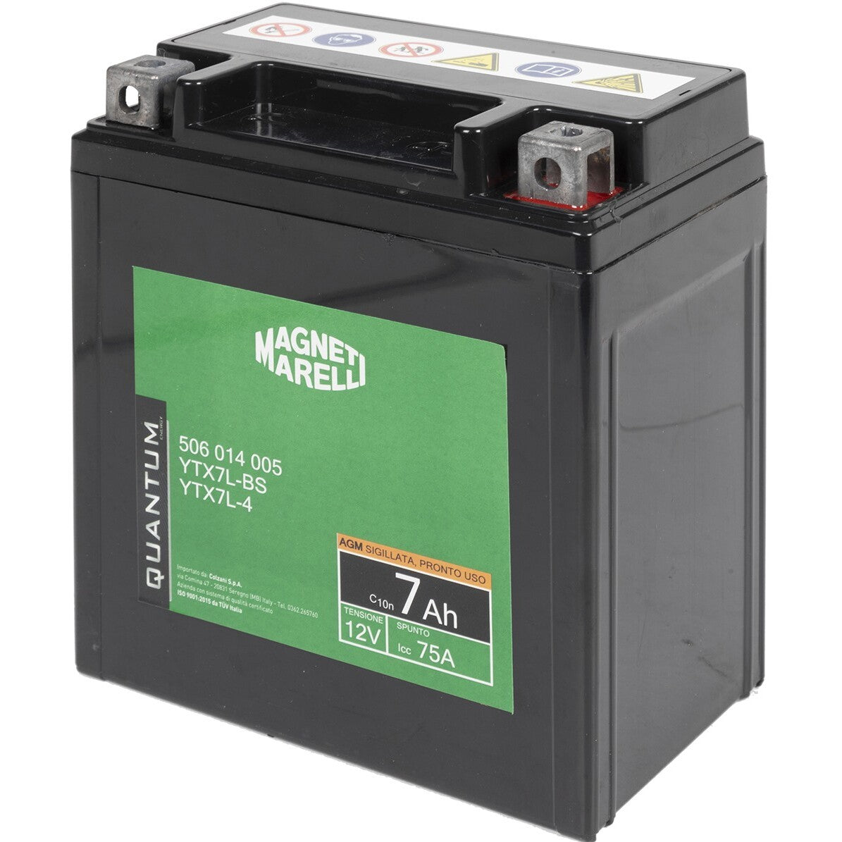 BATTERIA MOTO QUANTUM 7AH AGM-CCA 75A DX