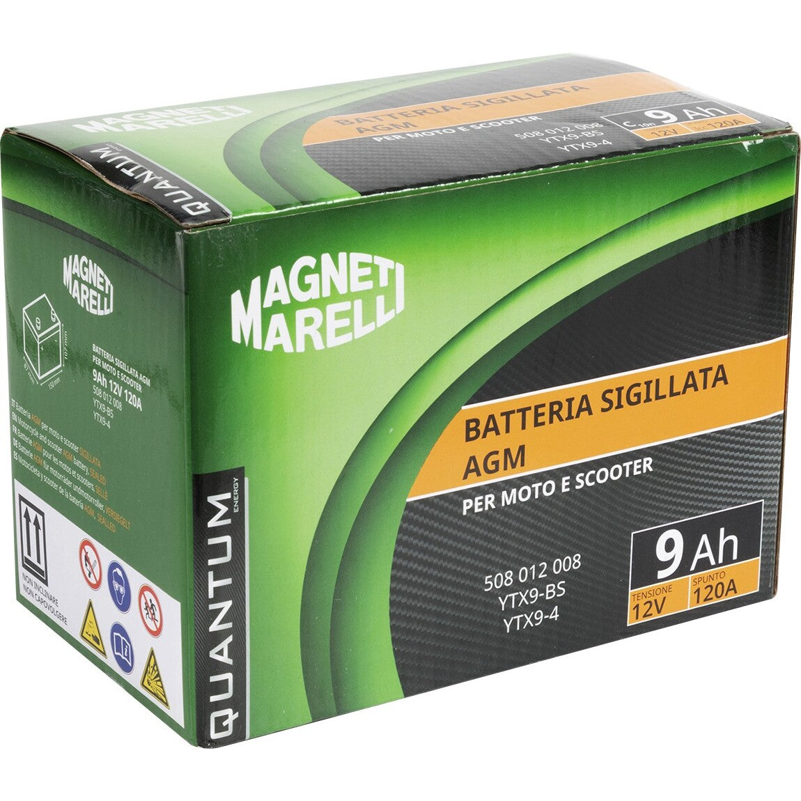 BATTERIA MOTO QUANTUM 9AH AGM-CCA 120A SX