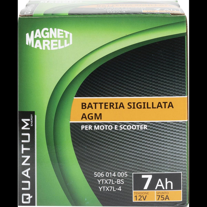 BATTERIA MOTO QUANTUM 7AH AGM-CCA 75A DX
