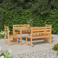Set da Pranzo per Giardino 5 pz in Legno Massello di Teak cod mxl 35402