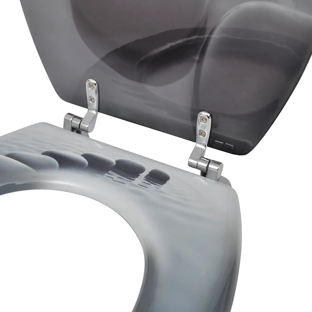 Tavolette WC con Coperchi 2 pz in MDF Design Pietre 275910
