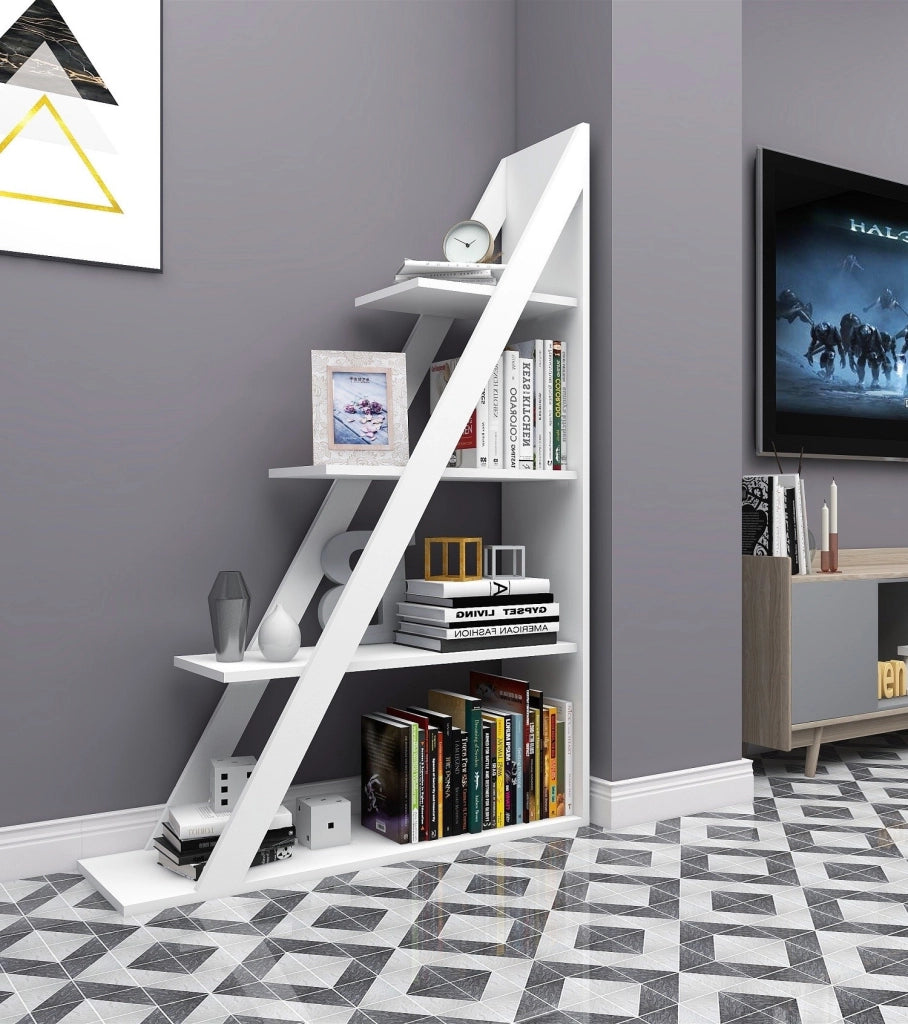 Libreria in legno "Arven" - 100 x 29 x 150 cm - Bianco