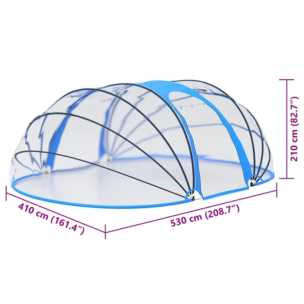 Calotta per Piscina Ovale 530x410x205 cm cod mxl 58349