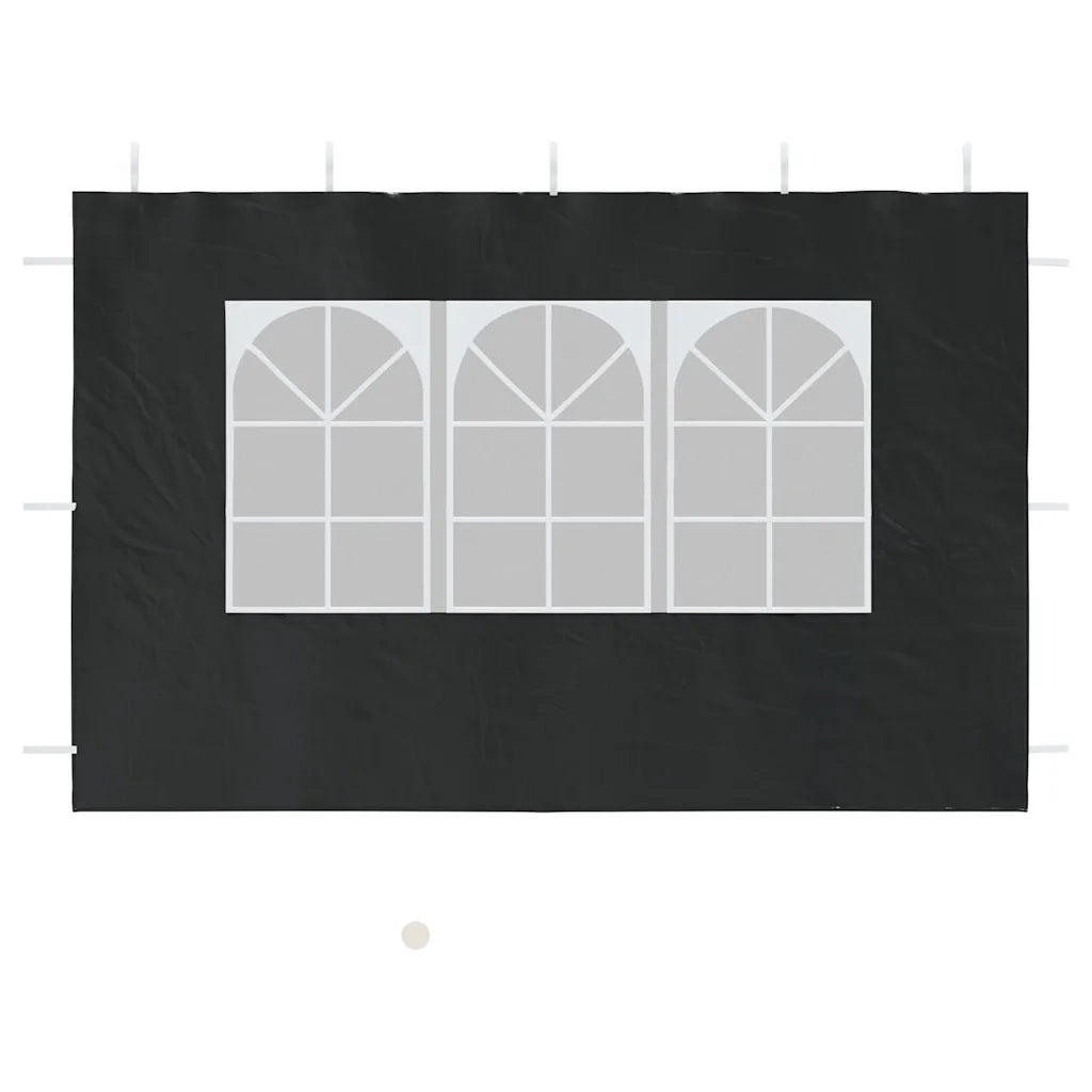 Parete per Tendostruttura in PE  2pz con Finestra Antracite 45117