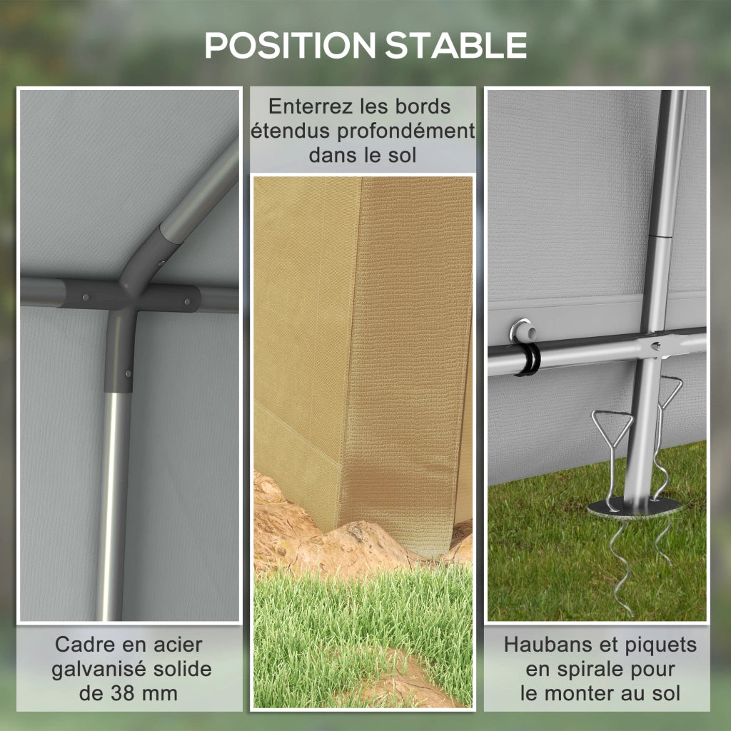 Tenda da giardino pieghevole ¨C zephmum ¨C beige 2x3.6m