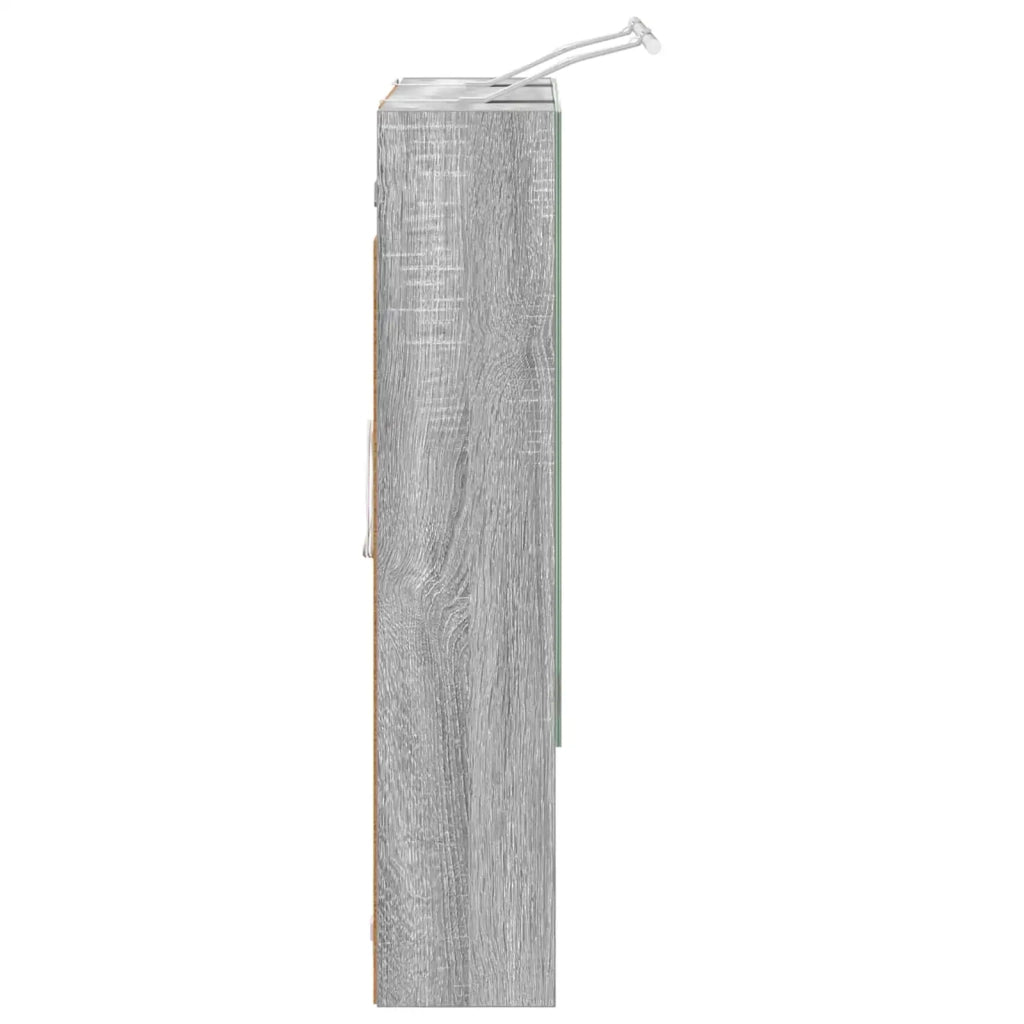 Mobiletto per specchio da bagno Grigio Sonoma 60 x 14.5 x 70 cm