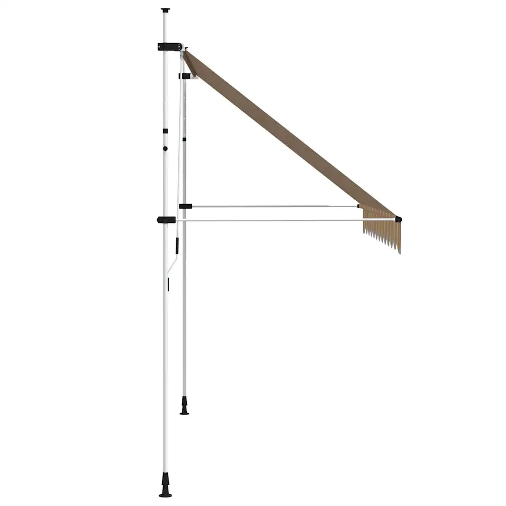 Tenda da Sole Retrattile Manuale 300 cm a Strisce Blu e Gialle cod mxl 7889