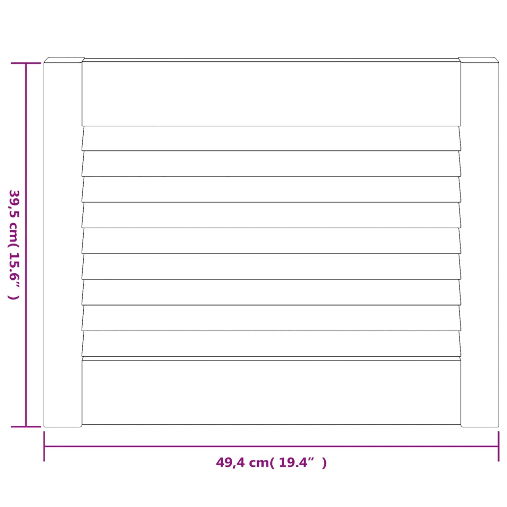 Ante a Lamelle 2 pz Bianche 39,5x49,4 cm in Legno di Pino CFW2476619