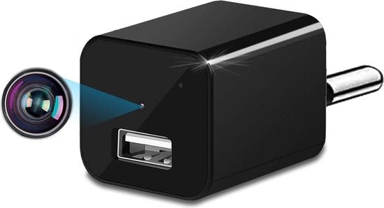 Custodia 1080p con caricatore USB - videoregistratore per registrazione continua e rilevamento movimenti - monitoraggio interno per ufficio e uso commerciale
