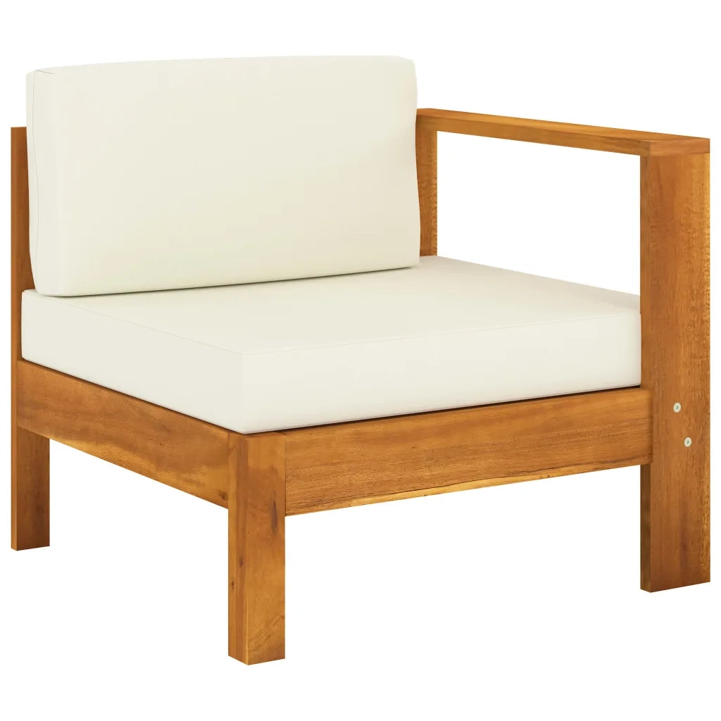 Set da giardino 9 pezzi con cuscini 100x60 cm in legno di acacia 3057941