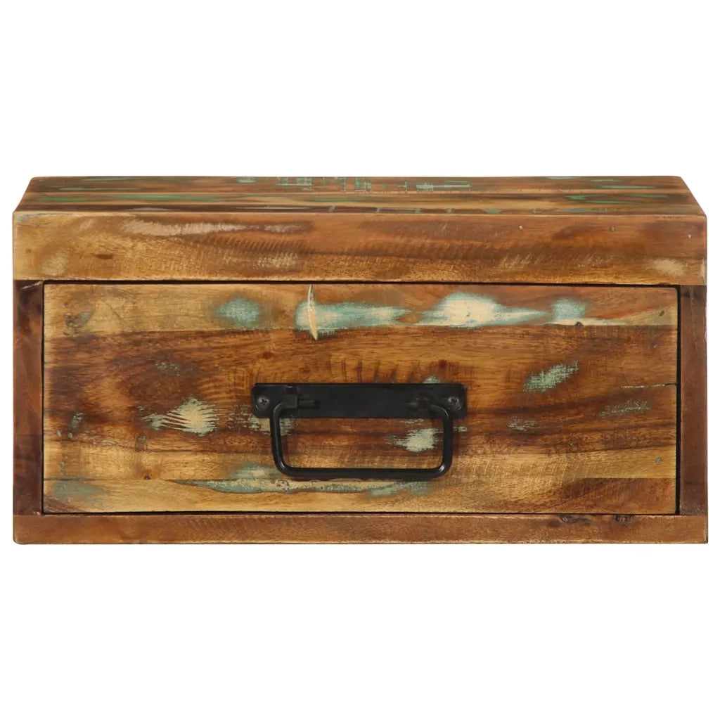 Comodini da Parete 2pz in Legno Massello di Recupero 4017456