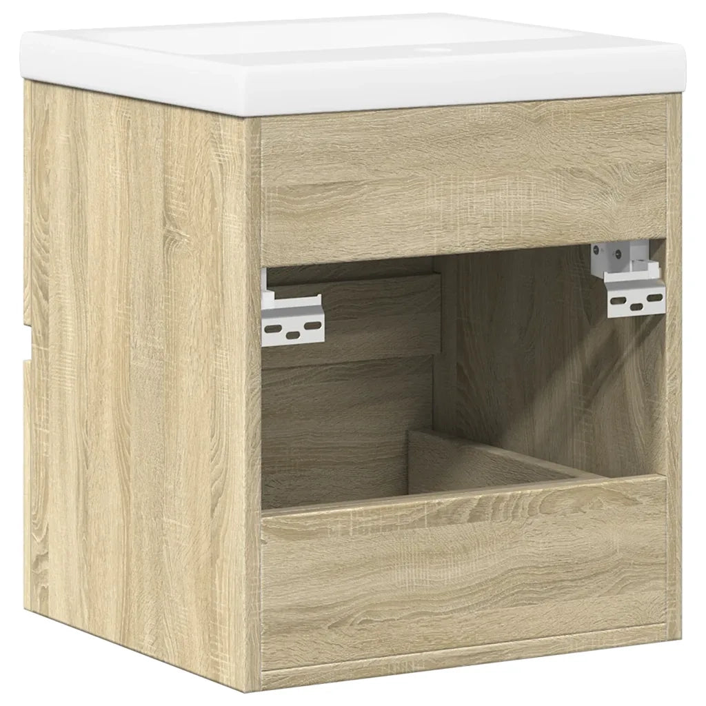 Set Mobili da Bagno | Armadio da bagno 2 pz Rovere Sonoma in Legno Multistrato