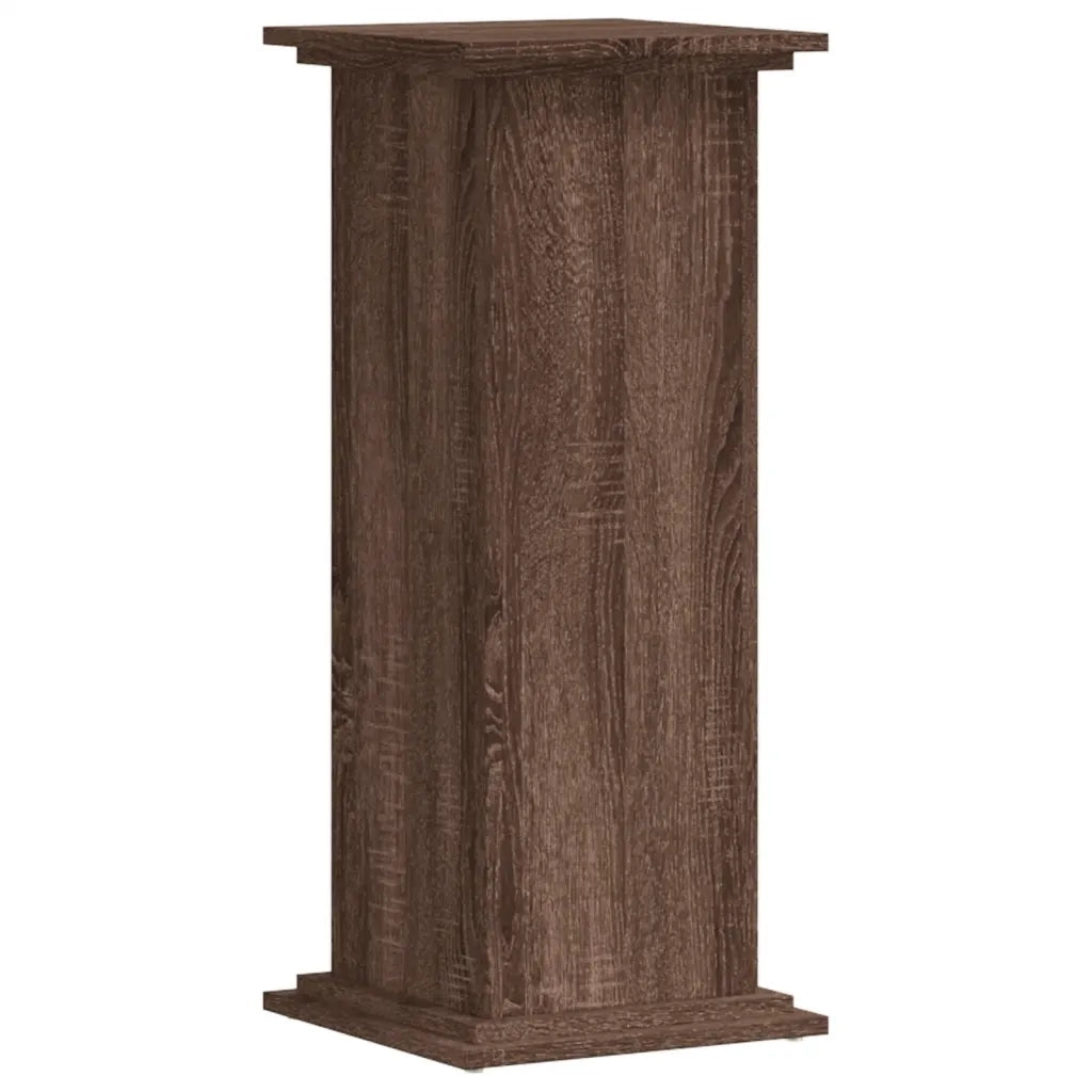 vidaXL Supporto per Piante Rovere Marrone 33x33x80cm Legno Multistrato
