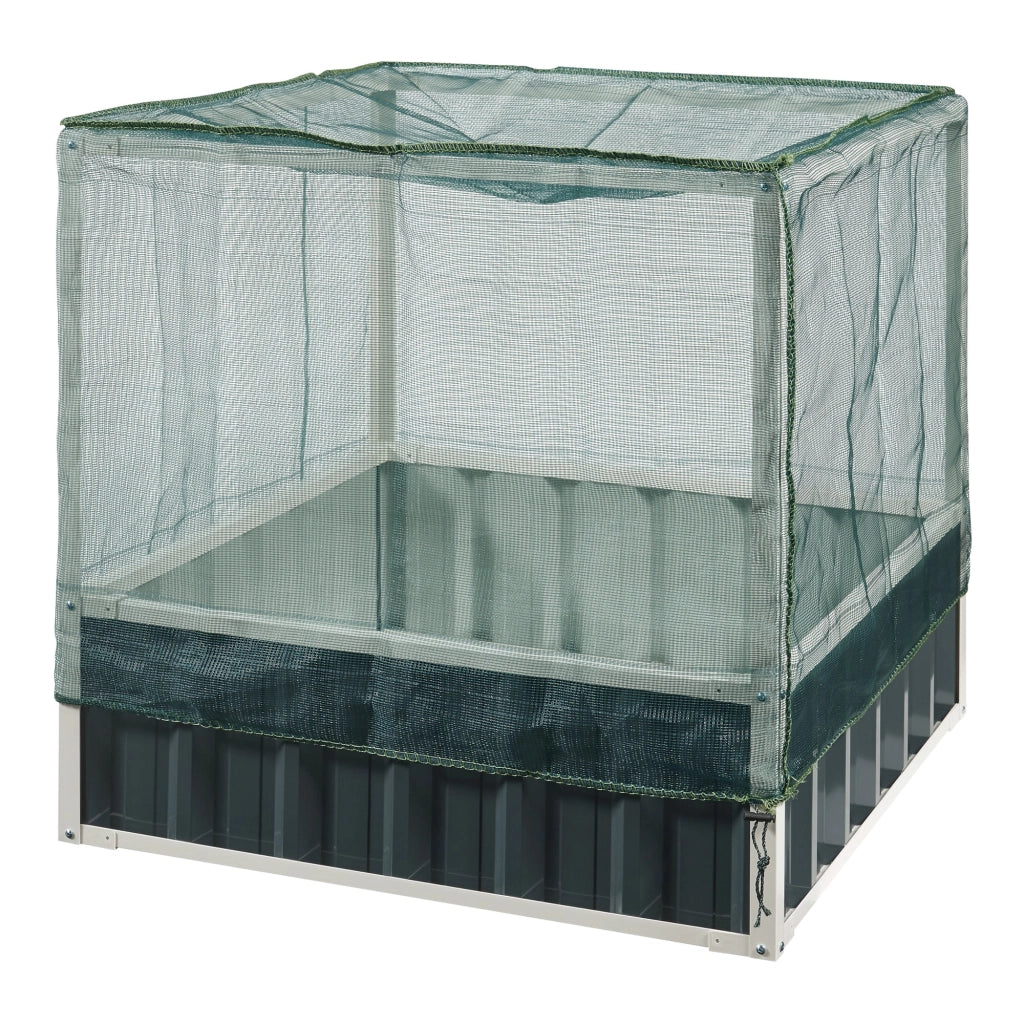 Fioriera rialzata 90 x 90 x 88 cm verde antracite 03_0009502