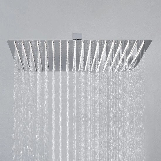 Doccia a testa e corpo - testa doccia in acciaio inox 304 da 40x40cm con installazione integrata
