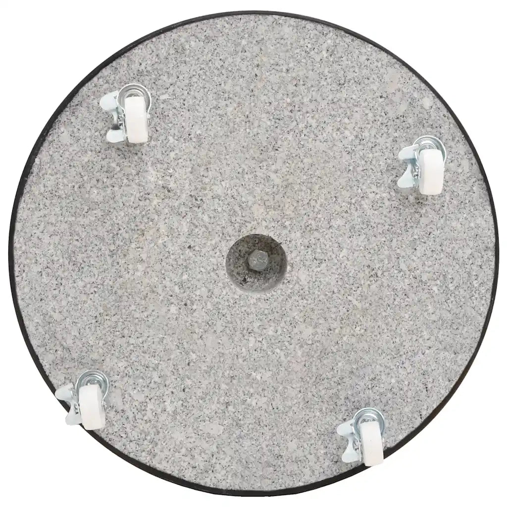 Base per ombrellone-Supporto per ombrellone in Granito 30 kg Circolare Nera