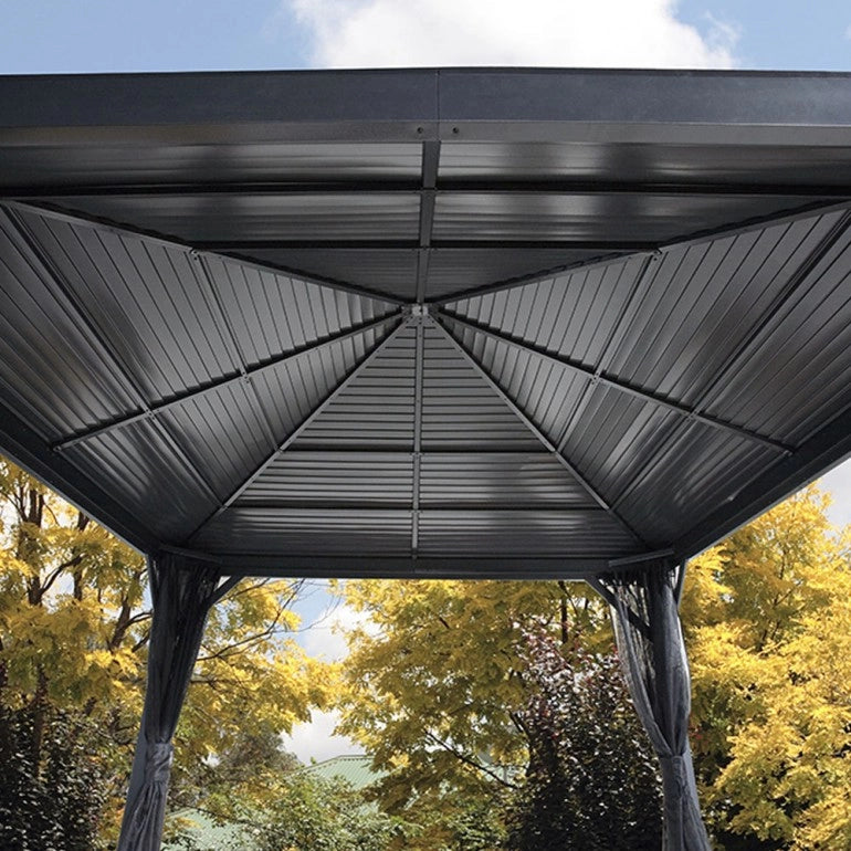 Gazebo in alluminio ed acciaio South Beach 12'x12' 363x363x310 cm by Ezooza