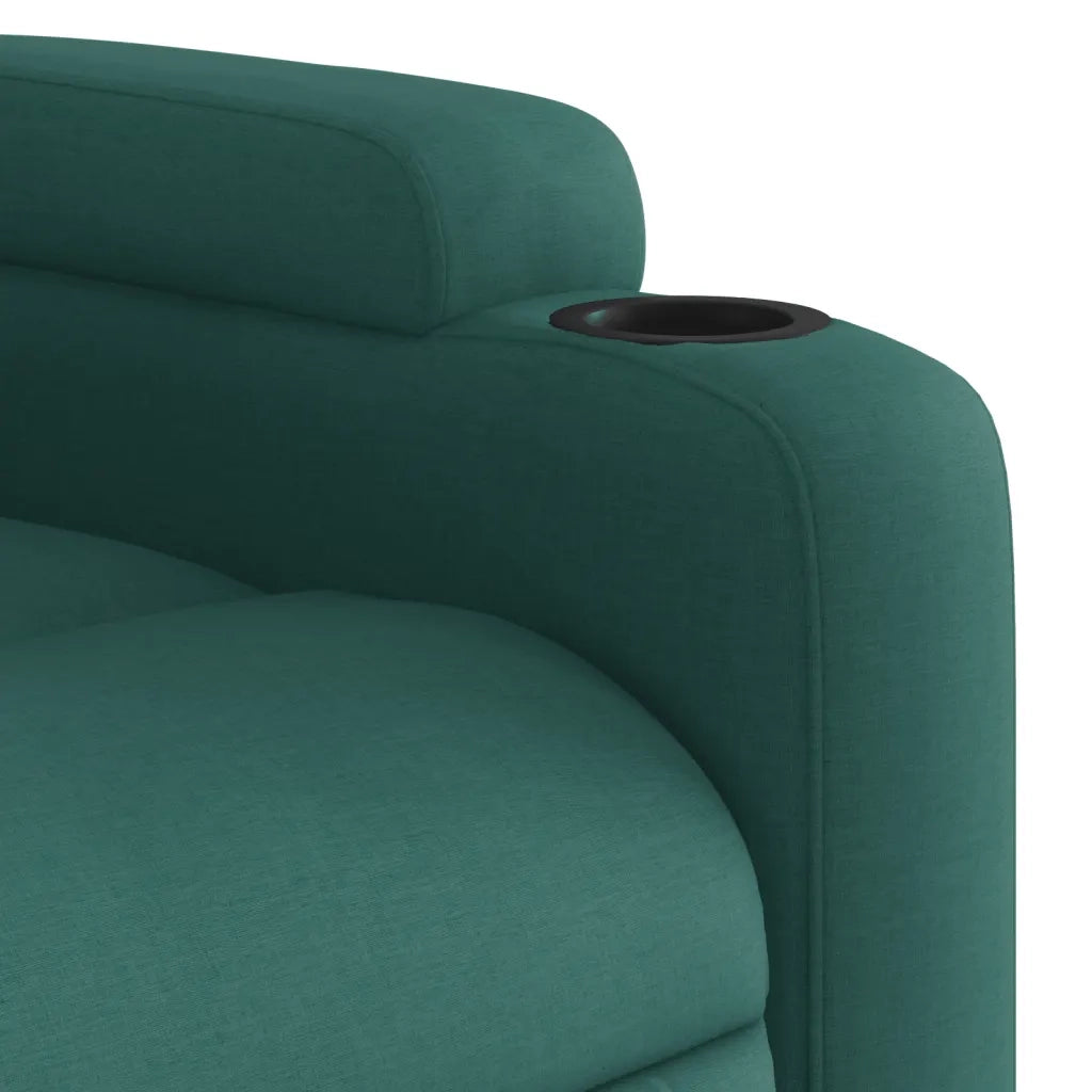 Divano Sedia-Poltrona Reclinabile in Tessuto Verde Scuro 305762
