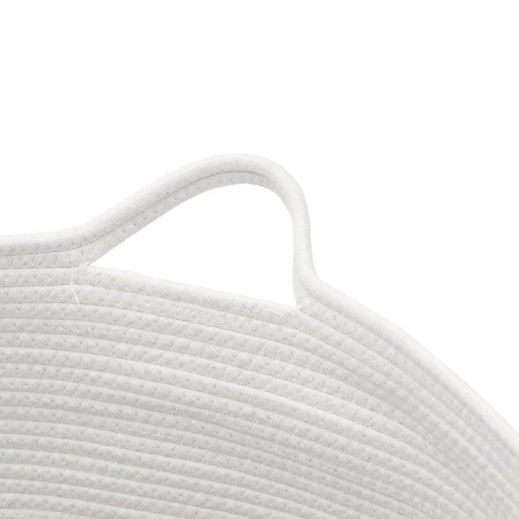 Cesto per Biancheria Grigio e Bianco ?55x36 cm in Cotone CFW6646183