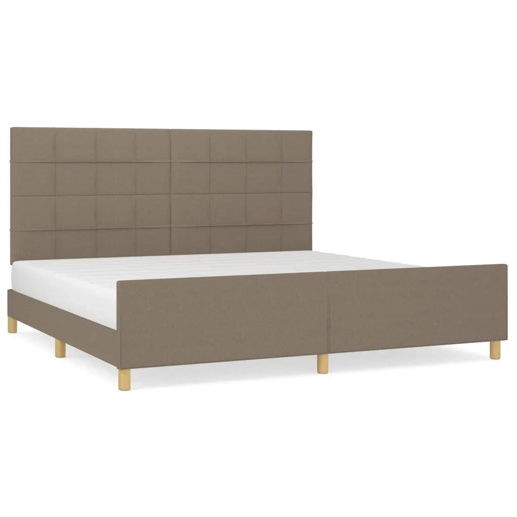 Giroletto senza Materasso Tortora 200x200 cm in Tessuto