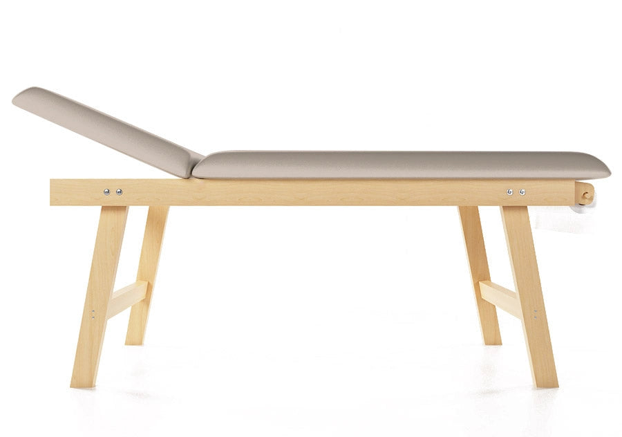 Lettino da Massaggio Visita Fisioterapia Fisso 2 Sezioni 190x70x75 cm 200Kg Beige