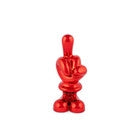 Funky -- Scultura Pop Scacciaguai in Resina - Dito Medio Rosso - h.12