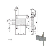 Serratura Doppia Mappa Inf.All 57336-70-0 Cisa