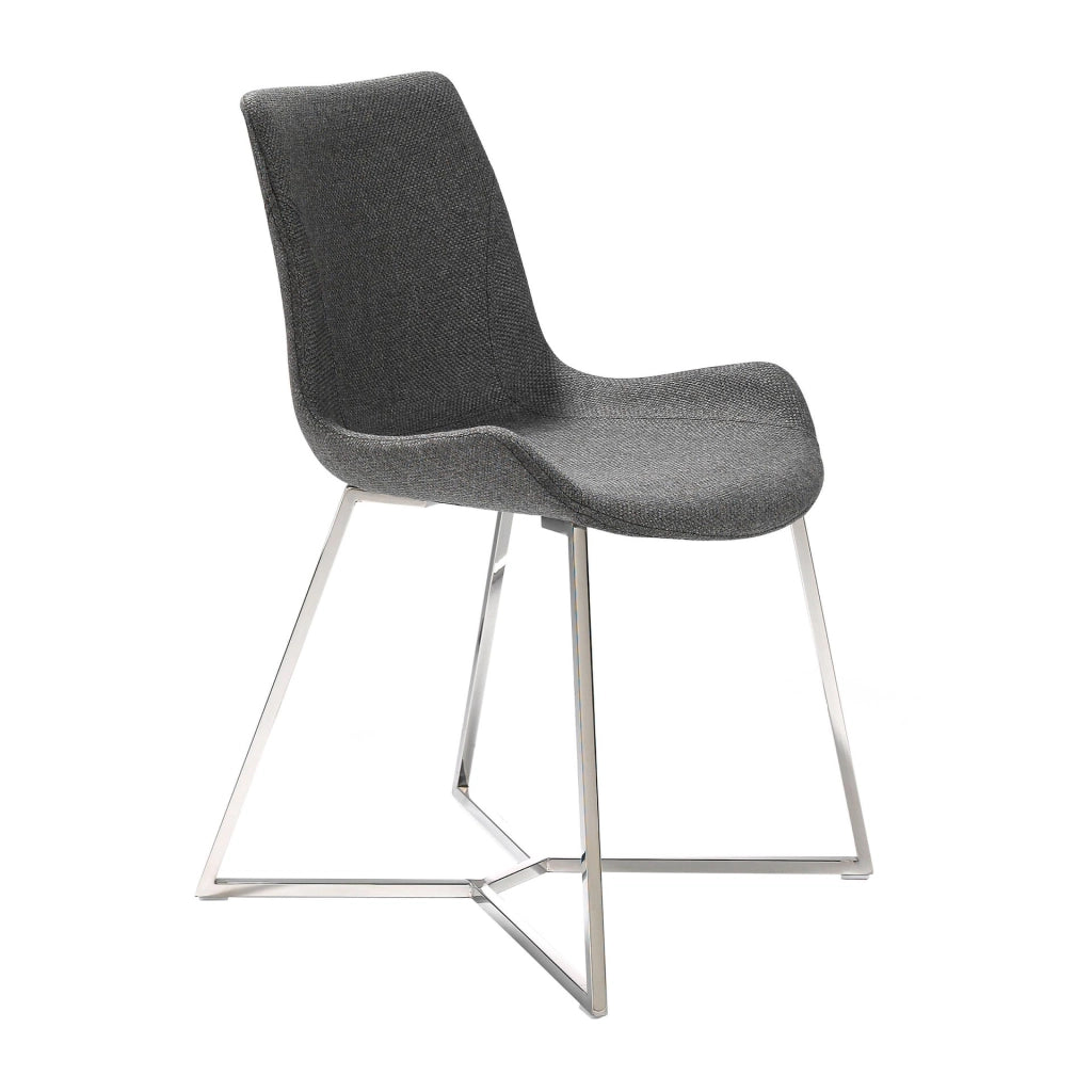 Sedia in tessuto grigio scuro