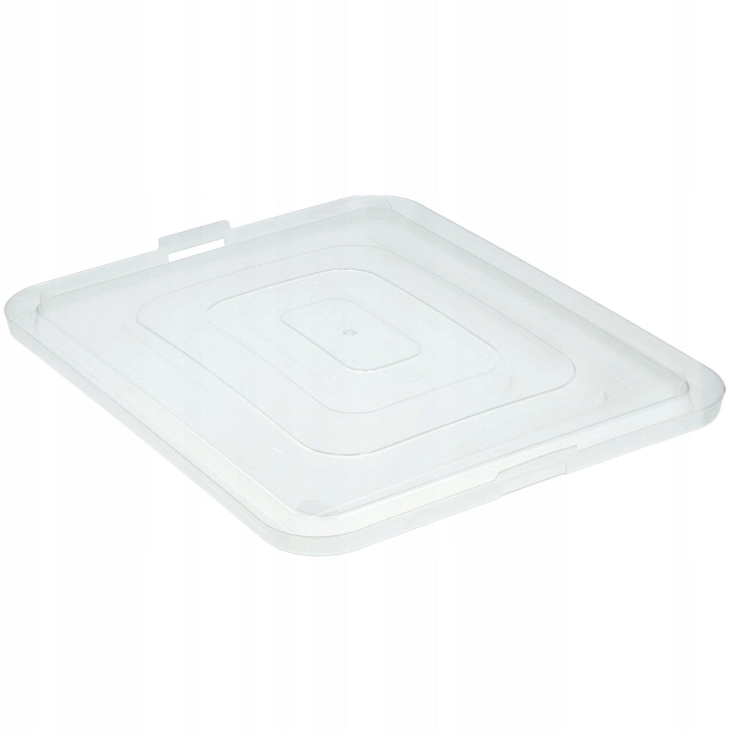 Contenitore in plastica KADAX da 20 litri con coperchio, trasparente e richiudibile, grande scatola