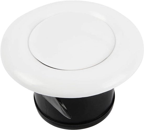 Ventilatore Circolare in ABS con Copertura Ronde per Bagno, Cucina e Ufficio (Disc 100 mm) Bianco e Nero
