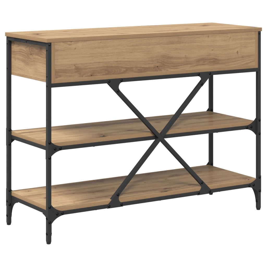 Tavolo Console Rovere Artigianale 100x34.5x75 cm Legno ingegnerizzato