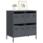 Credenza Antracite 68x39x73,5 cm in Acciaio Laminato a Freddo 851258