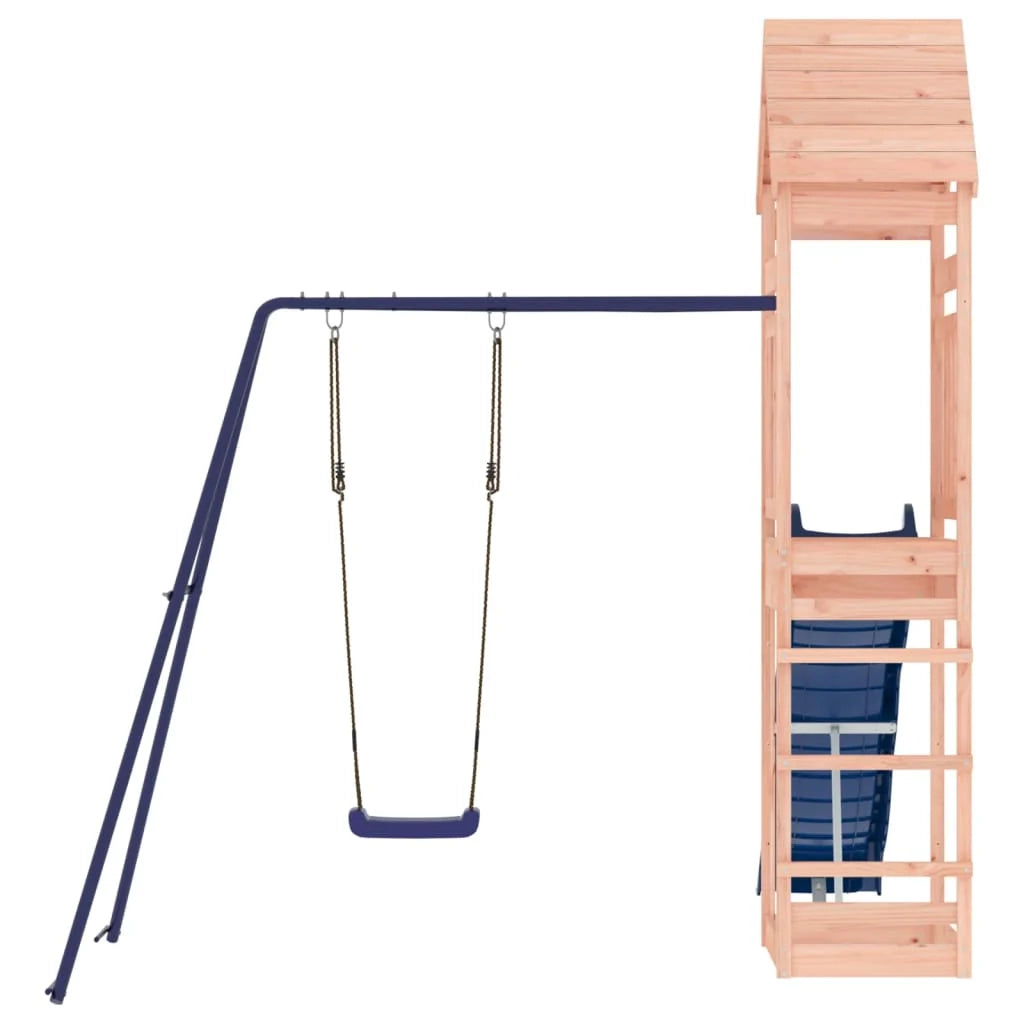 Area giochi all'aperto con altalene scivolo e robuste strutture per arrampicarsi  giochi da giardino 245 x 373 x 264 cm legno massello di abete Douglas 02_0004683