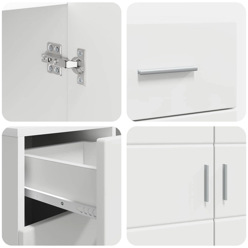 Armadio in Legno Bianco 88,5 x 30,5 x 73 cm Legno multistrato