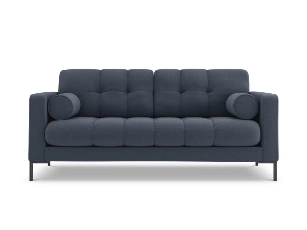 Cosmopolitan Design - Divano "Bali" 3 posti in tessuto strutturato blu scuro 