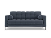 Cosmopolitan Design - Divano "Bali" 3 posti in tessuto strutturato blu scuro 