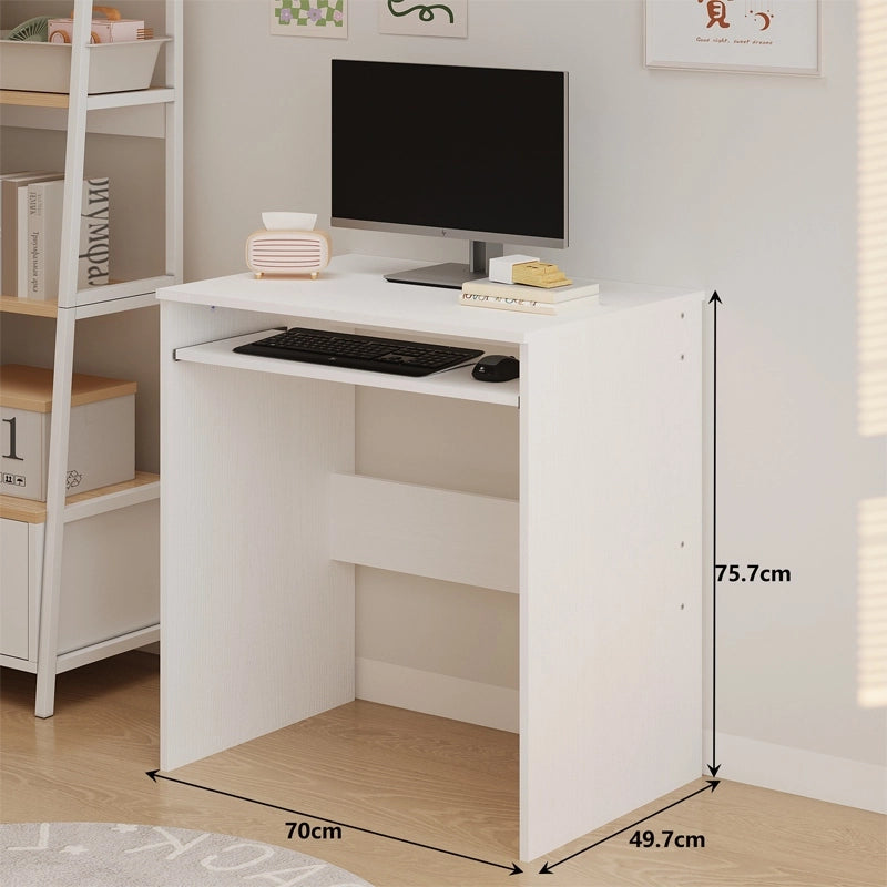 SCRIVANIA PER COMPUTER – BIANCA, MODERNA, CON RIPIANO PER LA TASTIERA, STILE LOFT, 70 CM