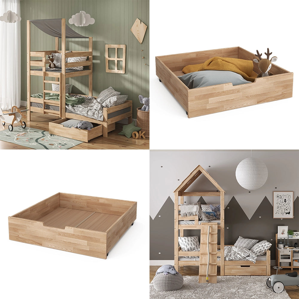 Vitalispa Cassetto rotante Legno naturale 92 x 89 cm