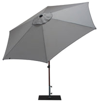 Ombrellone da Giardino Ø3 m Palo Ø38 mm in Alluminio Effetto Legno Tessuto Olefin Trend Wood Grigio