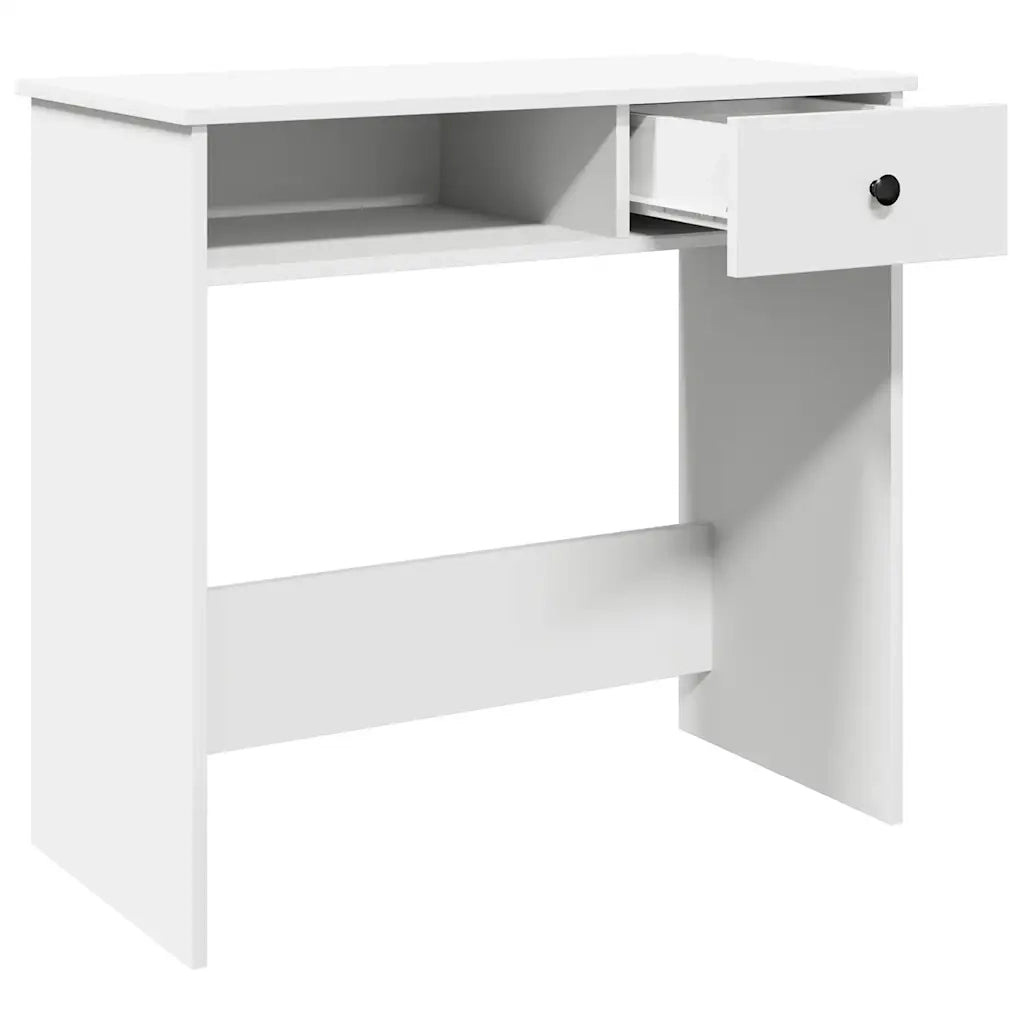 Scrivania Bianca 80x40x75 cm in Legno Multistrato 860472