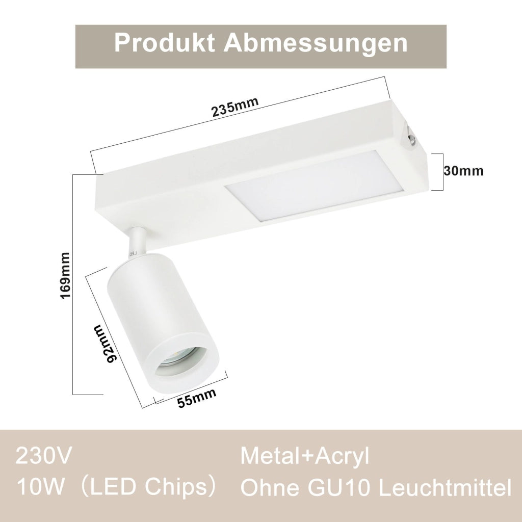 ZMH Faretto da soffitto neri 2 luci legno E14 vintage per soggiorno