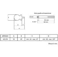 Maniglia su rosetta tonda SAGUATTI  241/50CQ in alluminio bronzo lucido