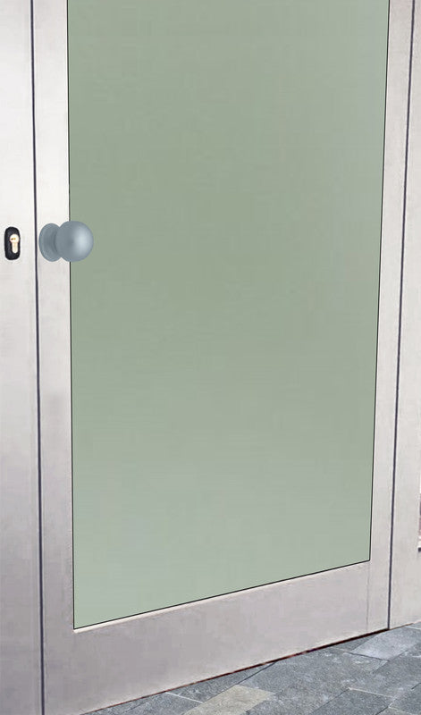 Maniglia su rosetta tonda SAGUATTI  241/50EQ in alluminio argento satinato