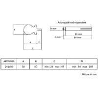 Maniglia su rosetta tonda SAGUATTI  241/50IQ in alluminio marrone opaco