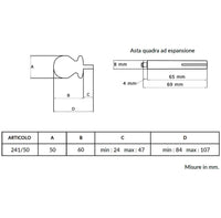 Maniglia su rosetta tonda SAGUATTI  241/50ZQ in alluminio nero opaco
