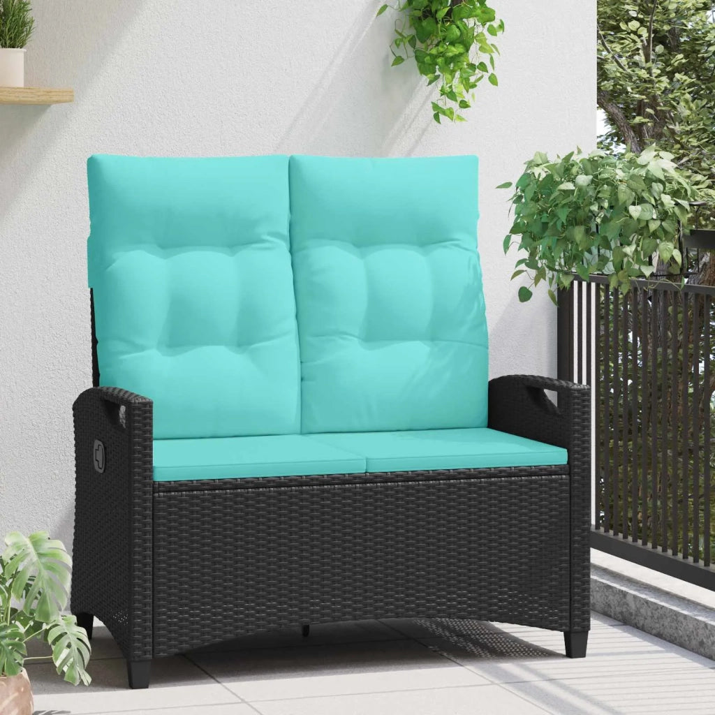 Panchina da giardino con cuscino 105 x 60 x 112 cm acciaio