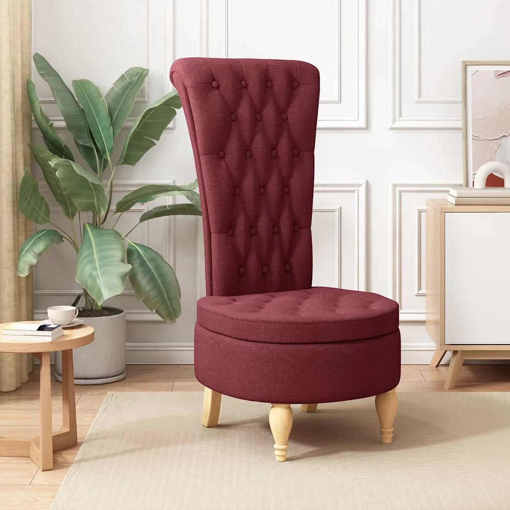 Divano Sedia-Poltrona Slipper Rosso Vino 56,5 x 70 x 110 cm Tessuto