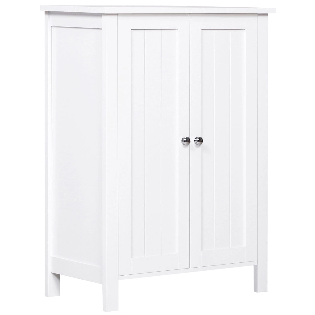 Armadietto Bagno 2 Ante con Ripiani Regolabili ¨C Zephmum ¨C Bianco 60x30x80 cm