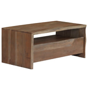 Tavolino da CaffÃ¨ in Legno Massello di Acacia 90x50x40cm Grigio cod mxl 16149