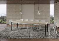 Tavolo allungabile 90x200/460 cm EveryX Premium cashmere gambe antracite